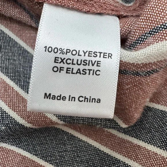 Evereve Striped Slub Boho Tank Sleeveless Top Neutral Medium - Picture 4 of 5